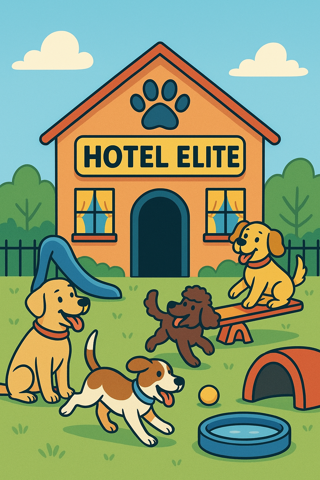 Pets felizes no Hotel Elite Pet
